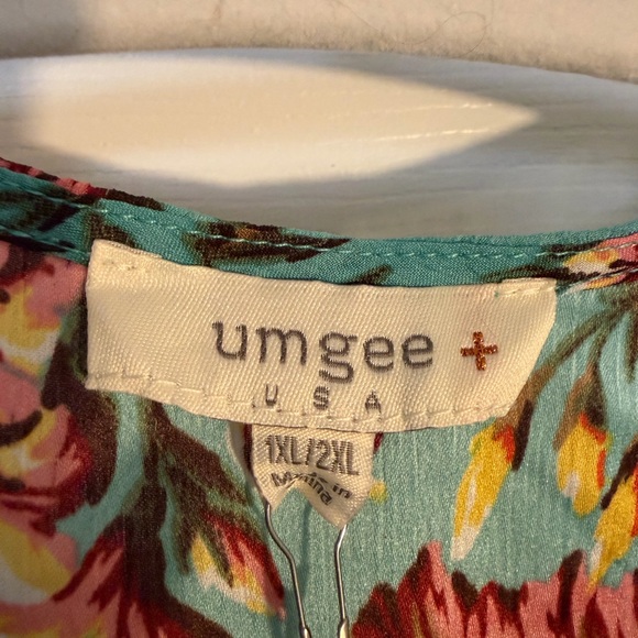 Umgee Teal Floral Kimono - Picture 4 of 6